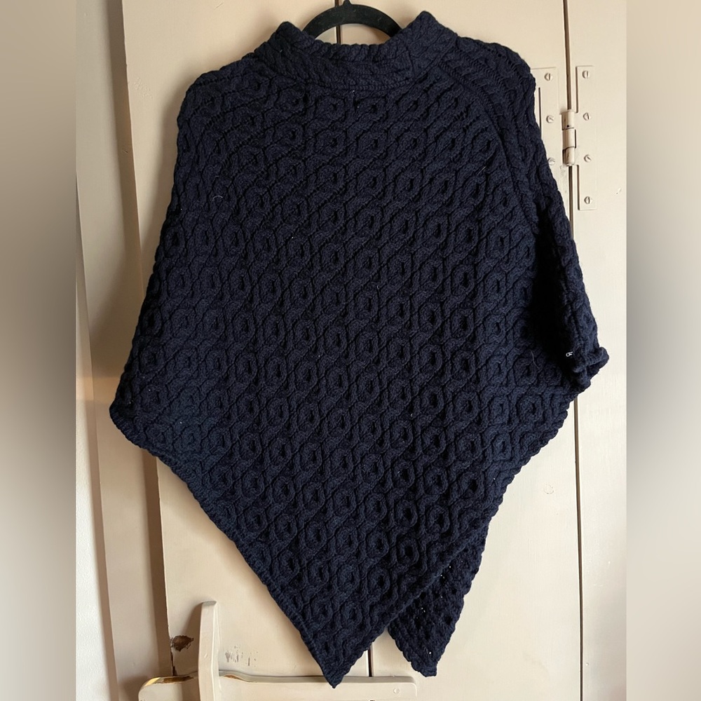 Aran Sweater Market Hand-Knitted Poncho